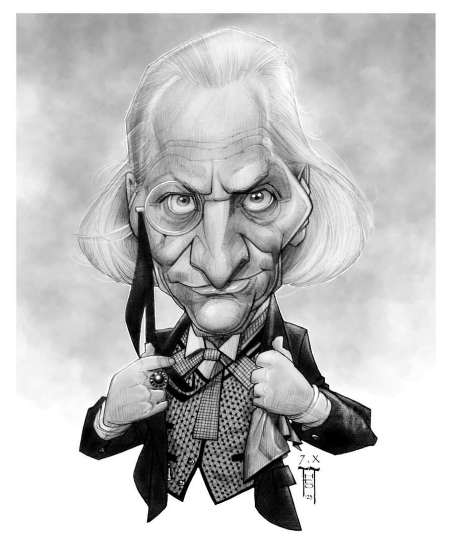 First Doctor Colorized Caricature:William Hartnell, 1st Doctor