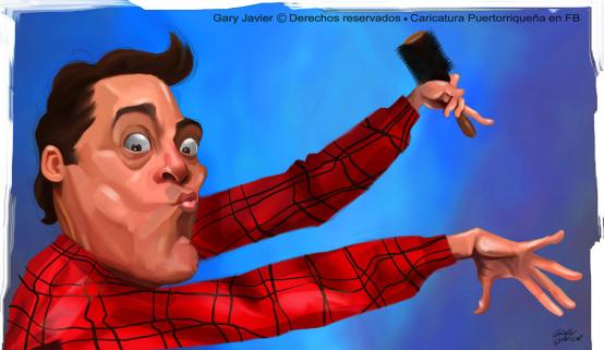 Caricatura realizada por Gary Javier del actor y comediante Raúl Carbonell en uno de sus personajes